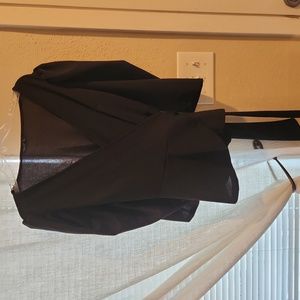 Black 1X wrap Shein Curve Blouse